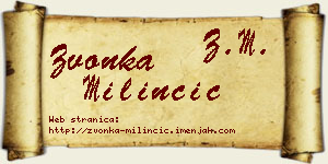 Zvonka Milinčić vizit kartica